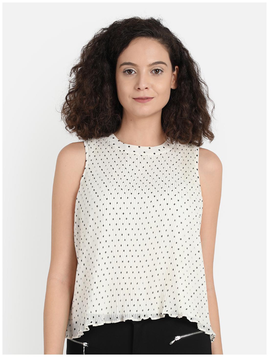 

Cover Story Women Printed Wrap top - White