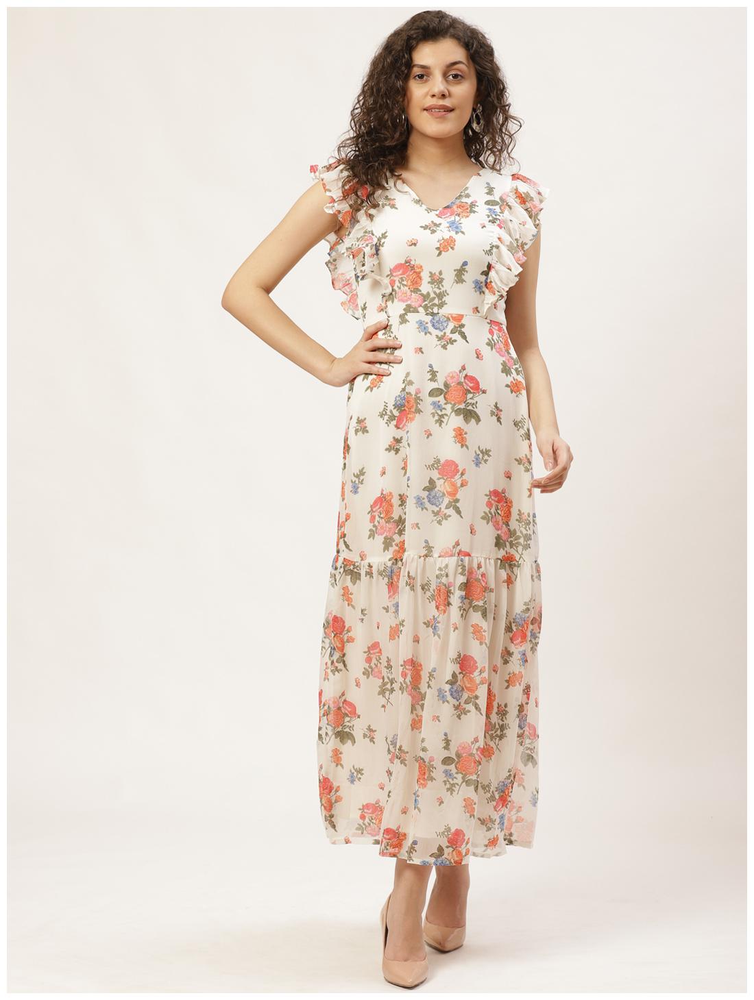 

Cover Story White Floral Maxi dress