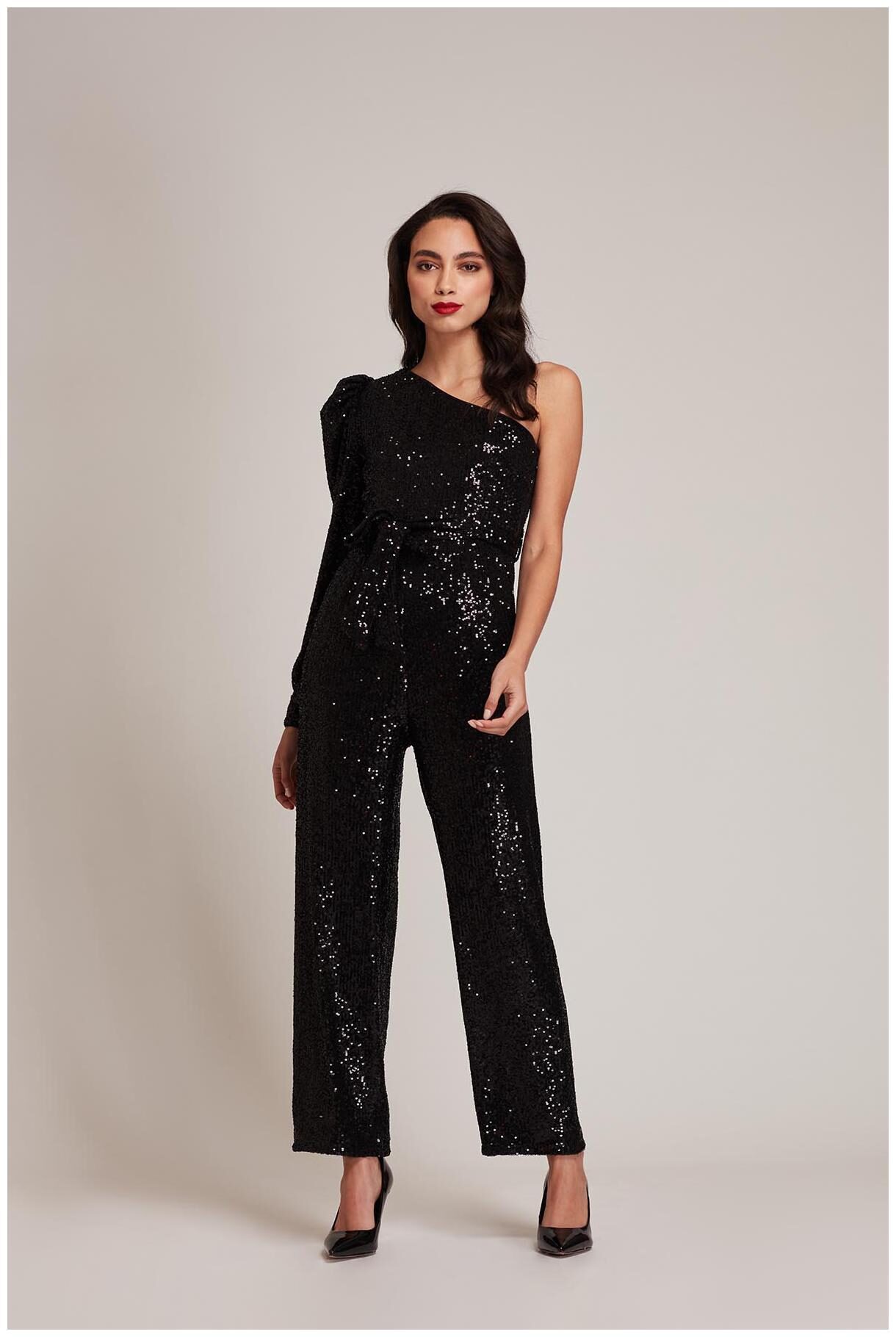 

Cover Story Embellished Jumpsuit - Black