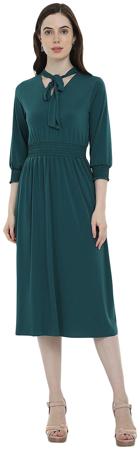 

Cover Story Green Solid Maxi dress