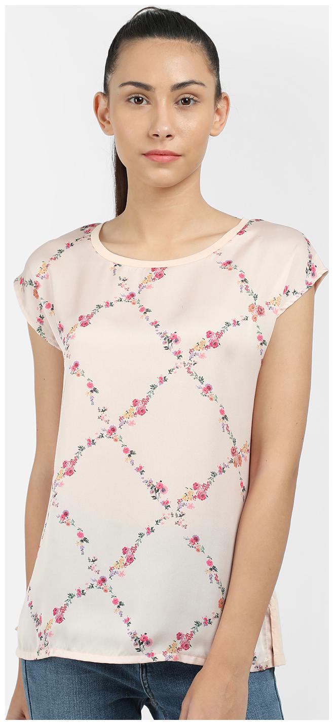 

Cover Story Women Pink Regular fit Round neck Polyester T shirt