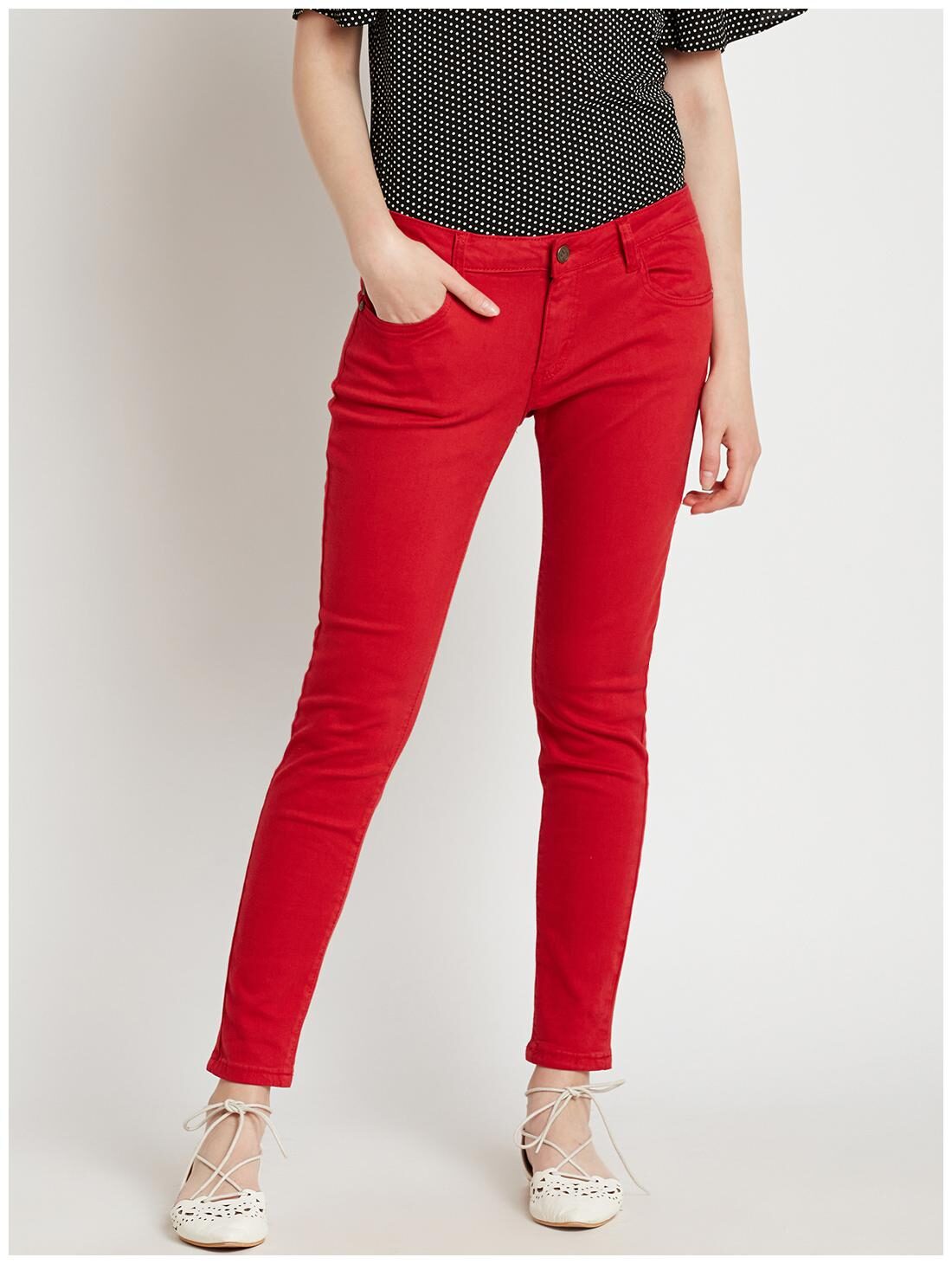 

Cover Story Women Red Slim fit Jeans