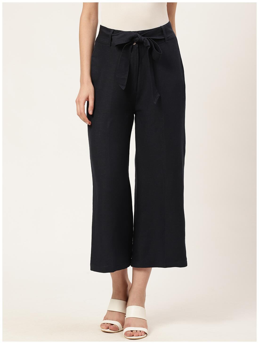 

Cover Story Women Polyester Solid Regular Navy Blue