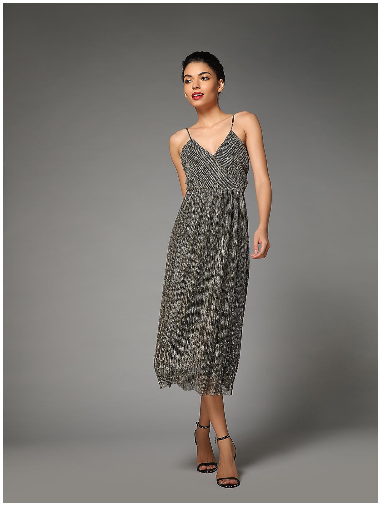 

Cover Story Black Striped Flared dress