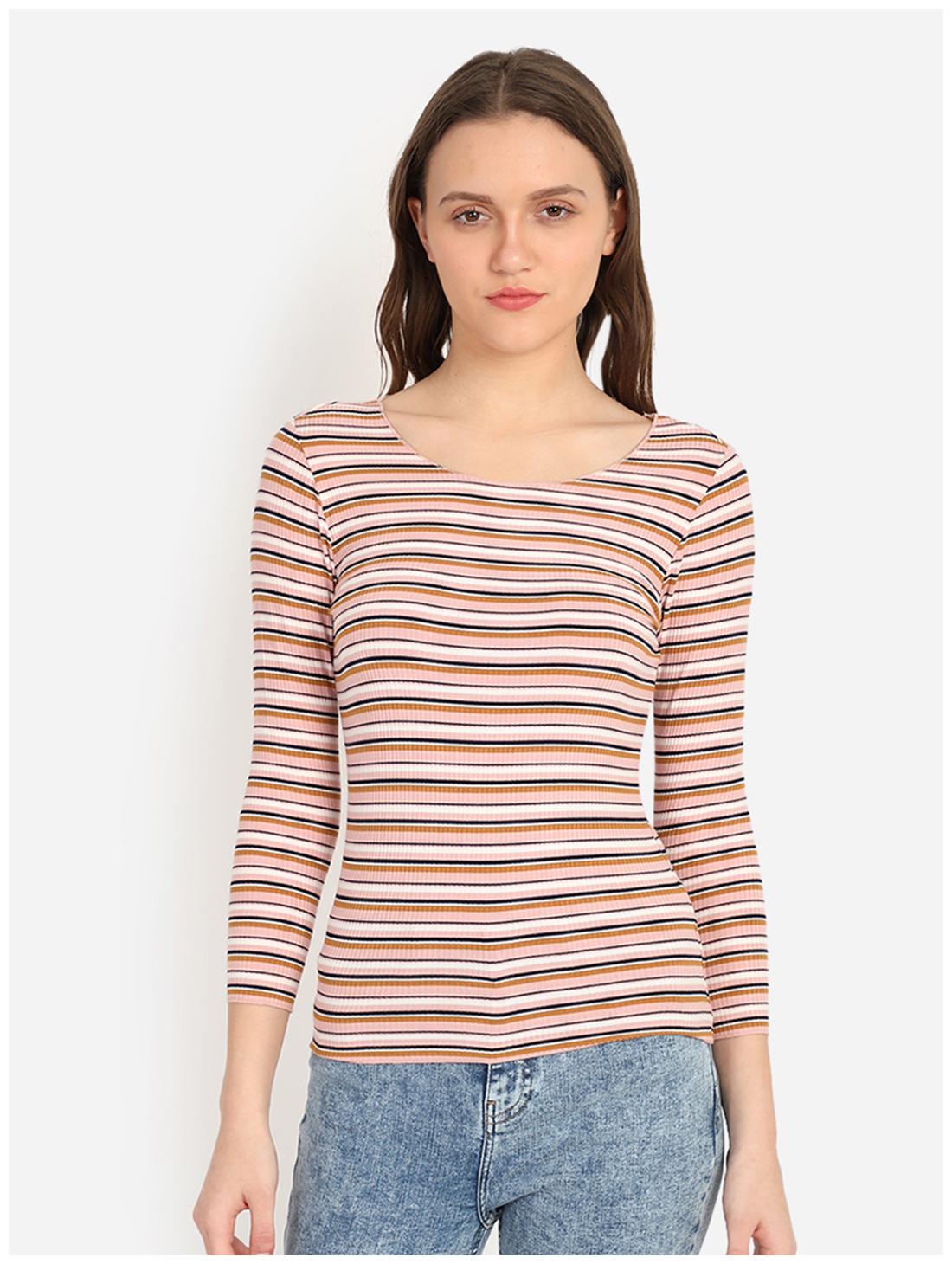 

Cover Story Women Striped Regular top - Pink