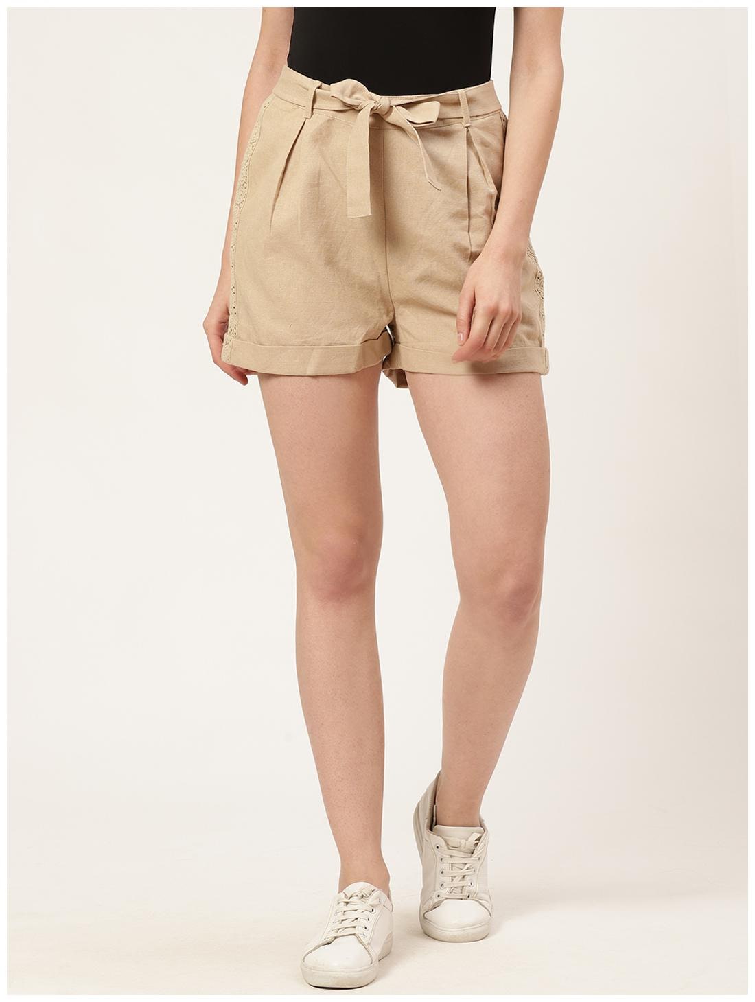 

Cover Story Women Solid Regular shorts - Brown