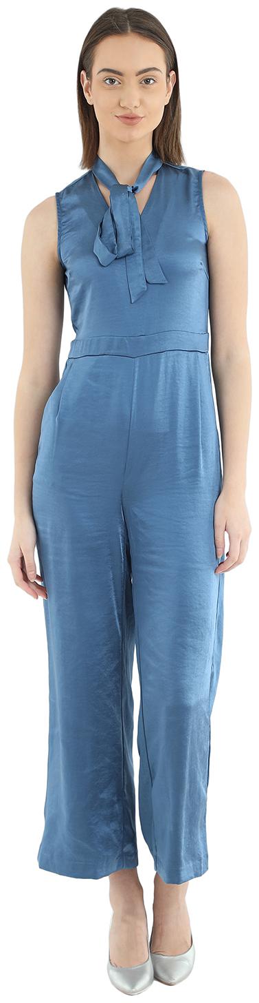 

Cover Story Solid Jumpsuit - Blue