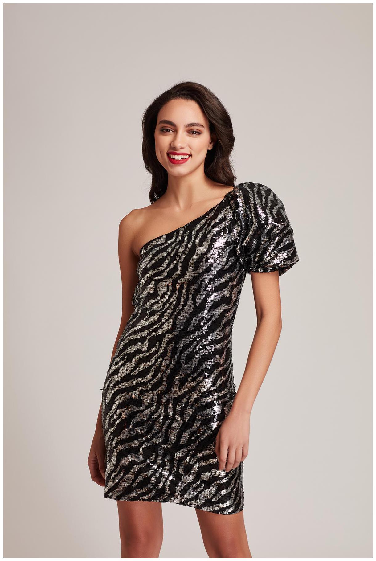 

Cover Story Silver Embellished Bodycon dress