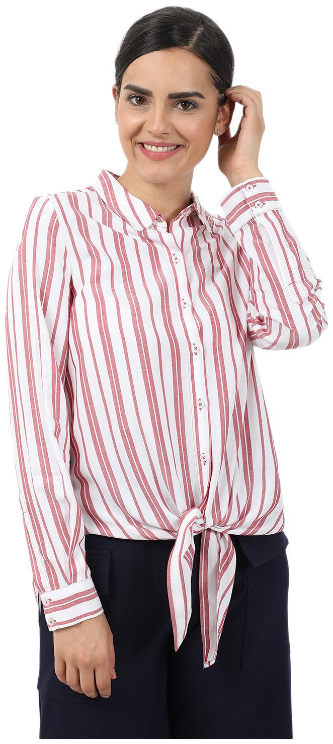 

Cover Story Women Striped Shirt style - White Purple