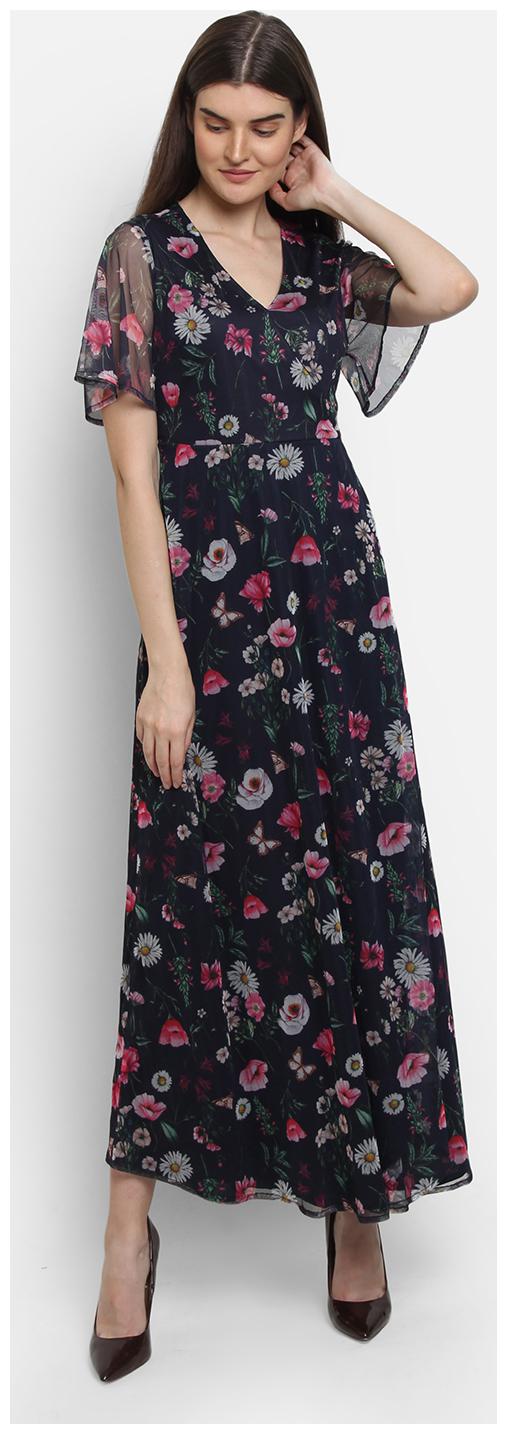 

Cover Story Blue Floral Maxi dress