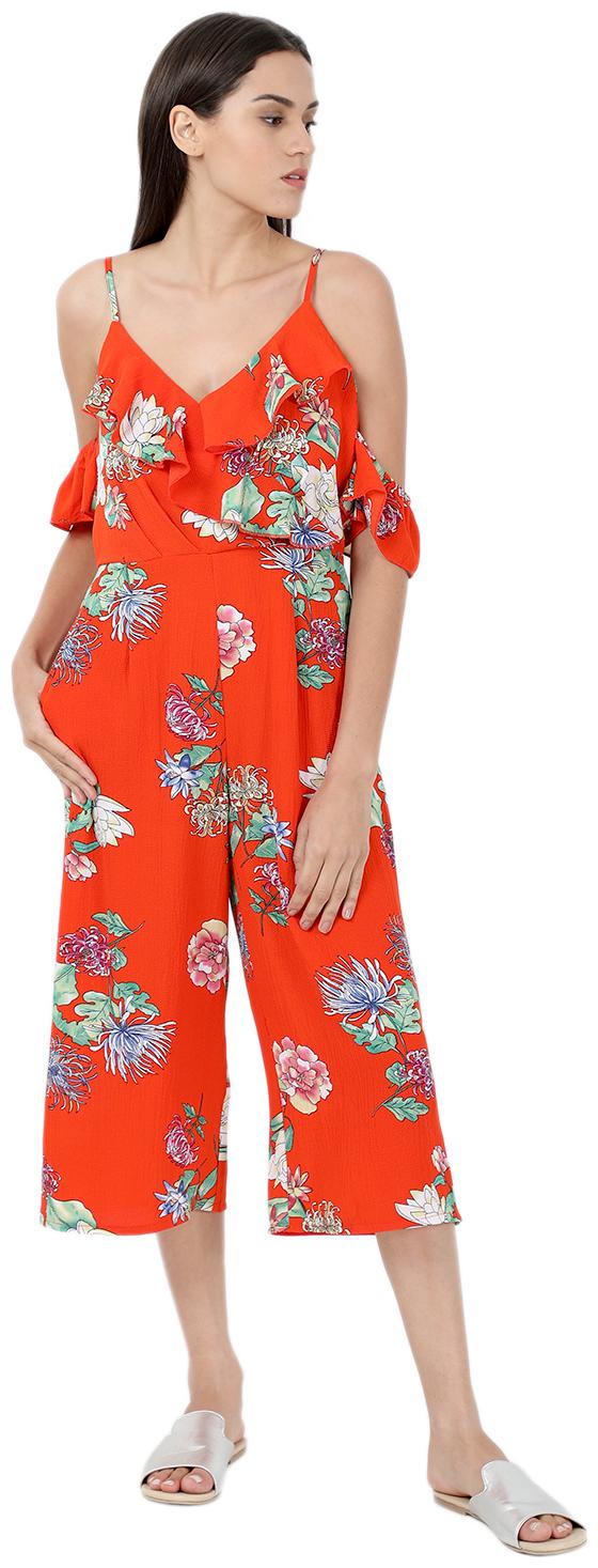 

Cover Story Floral Jumpsuit - Red