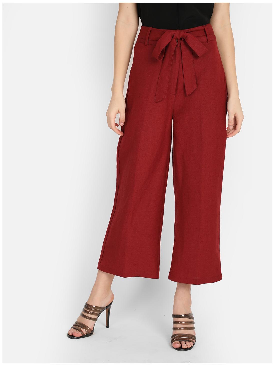 

Cover Story Women Maroon Regular fit Cullotes