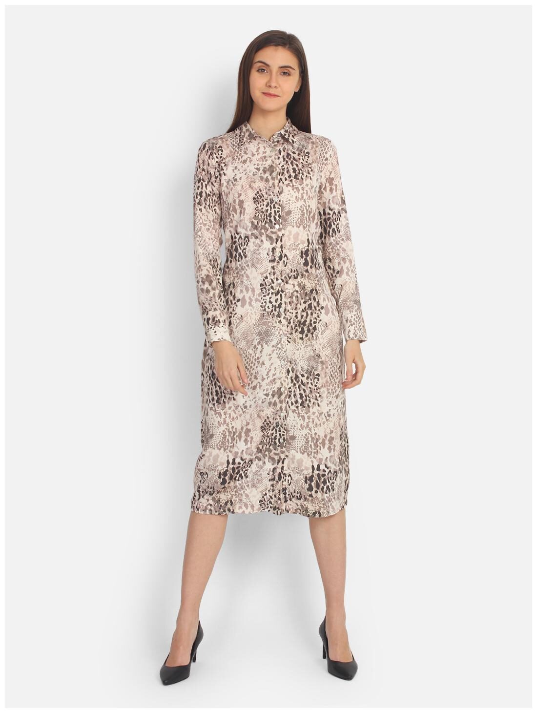 

Cover Story Multi Animal print Shirt dress