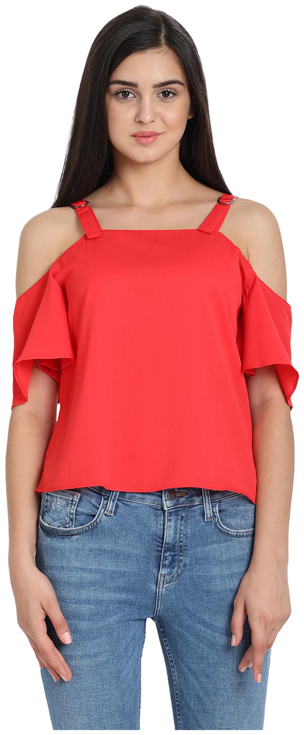 

Cover Story Women Solid Blouson top - Red