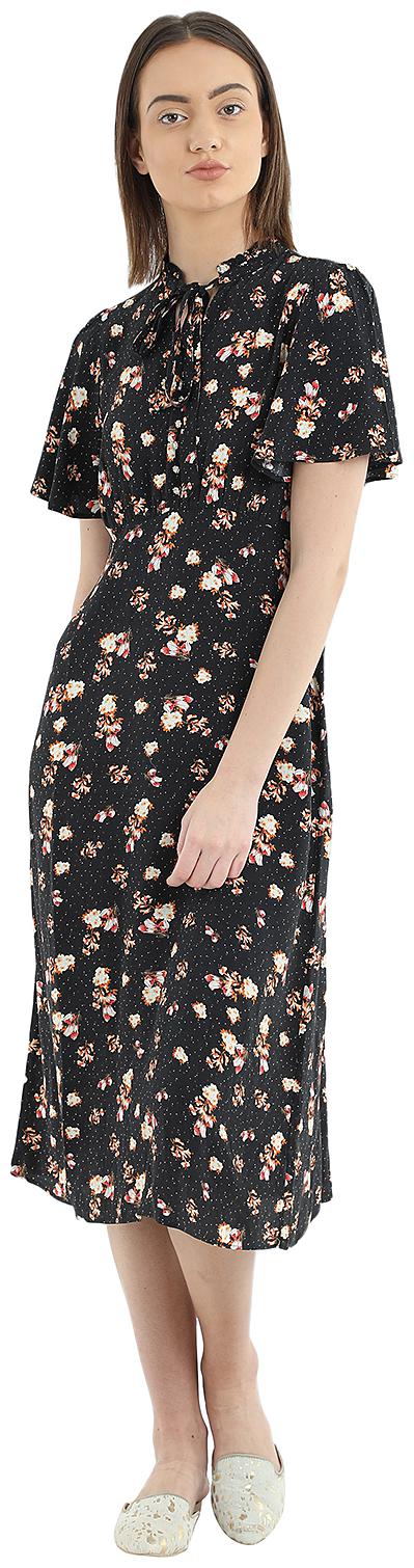 

Cover Story Black Floral Maxi dress