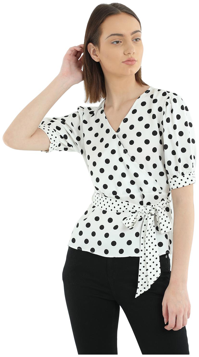 

Cover Story Women Polka dots Peplum top - White