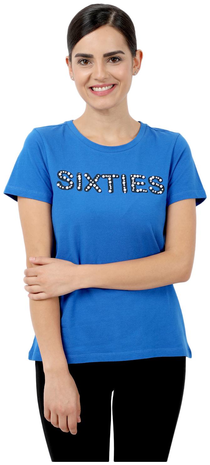 

Cover Story Women Blue Regular fit Round neck Polyester T shirt
