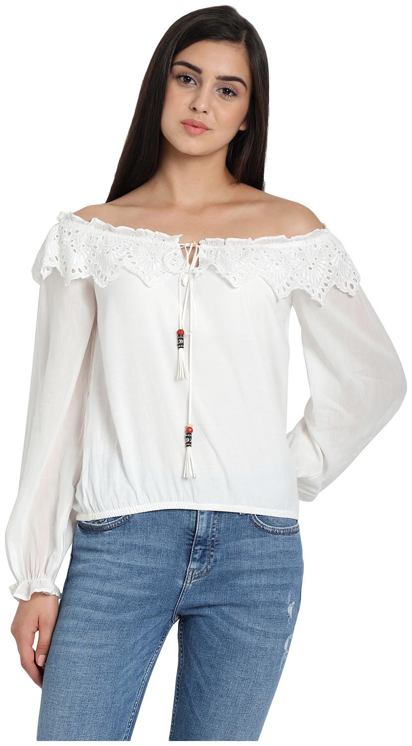 

Cover Story Women Solid Bralette top - White