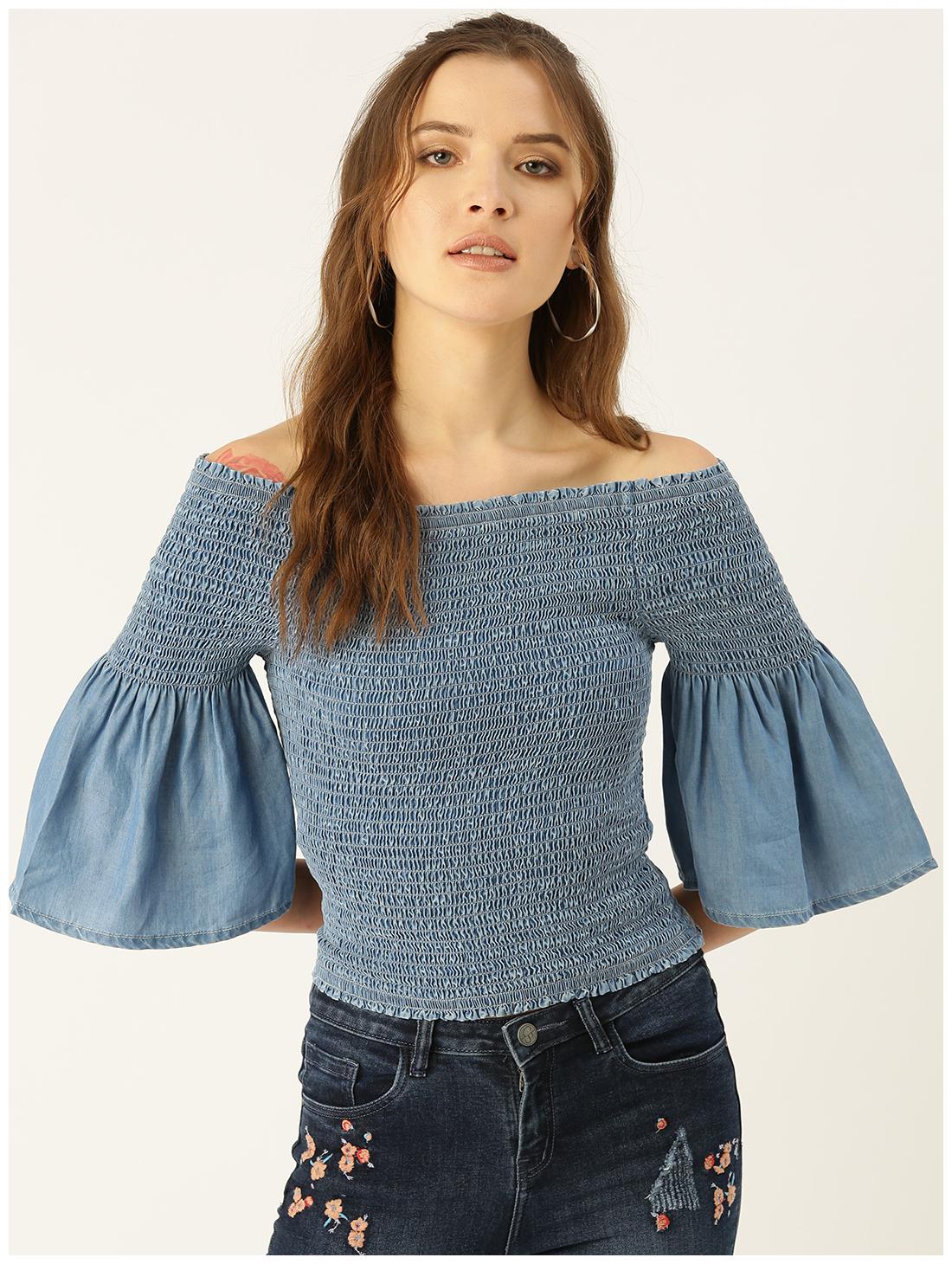

Cover Story Women Solid Regular top - Blue