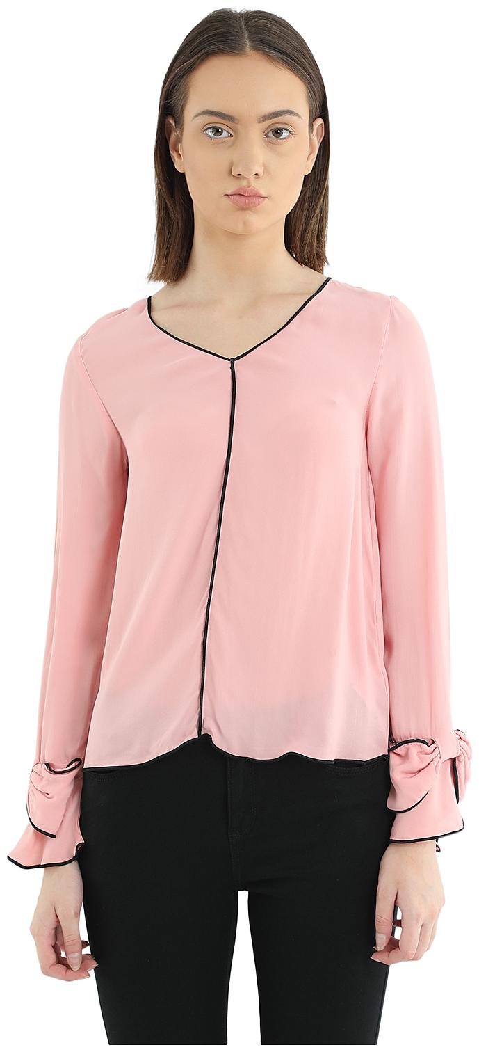 

Cover Story Women Solid Blouson top - Pink