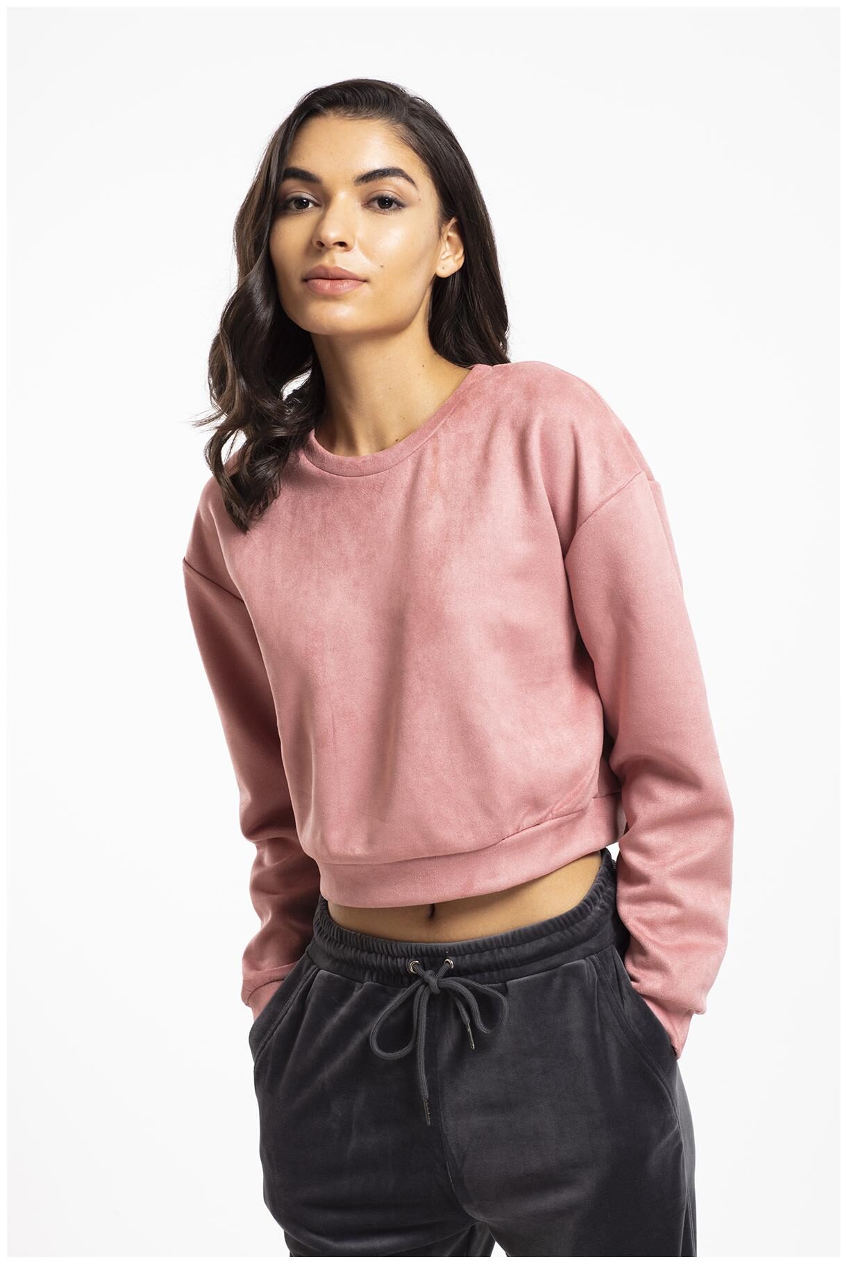 

Cover Story Women Solid Sweatshirt - Pink