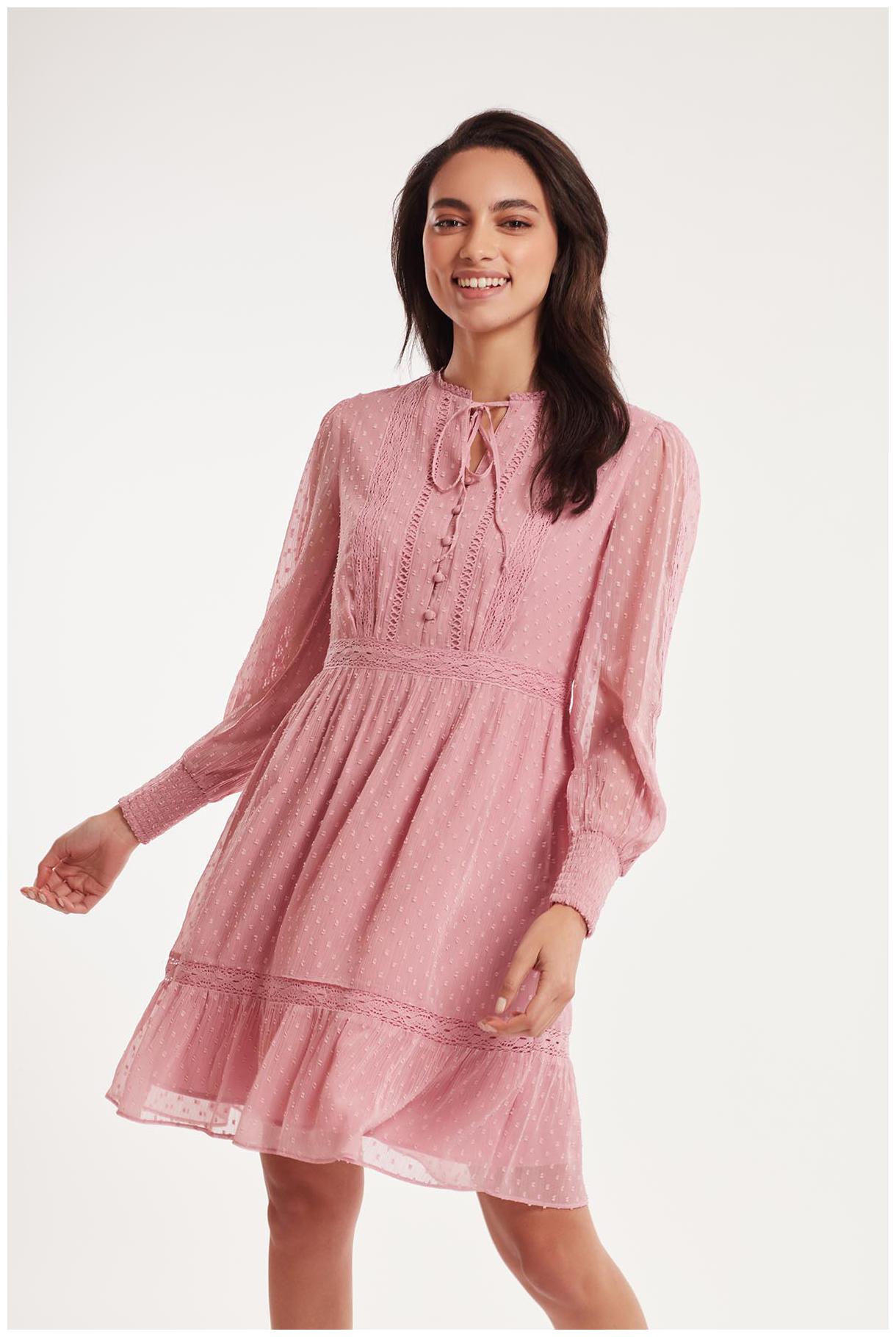 

Cover Story Women Polyester Self Design Peach A Line Dress