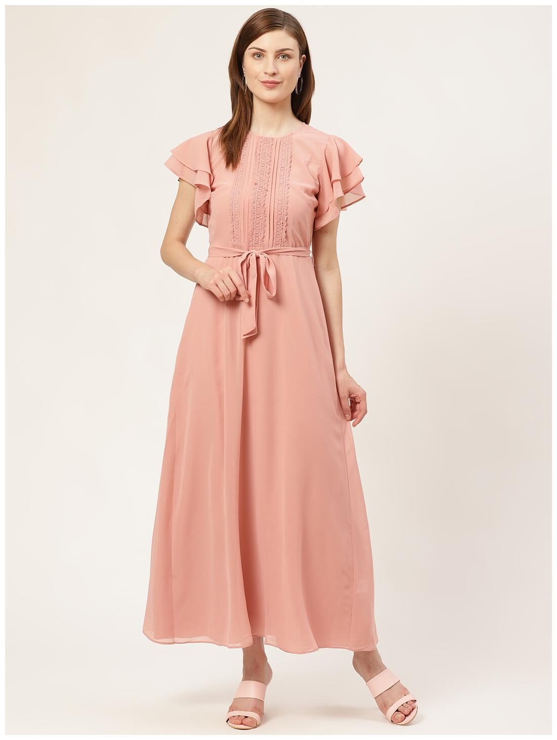 

Cover Story Pink Printed Maxi dress
