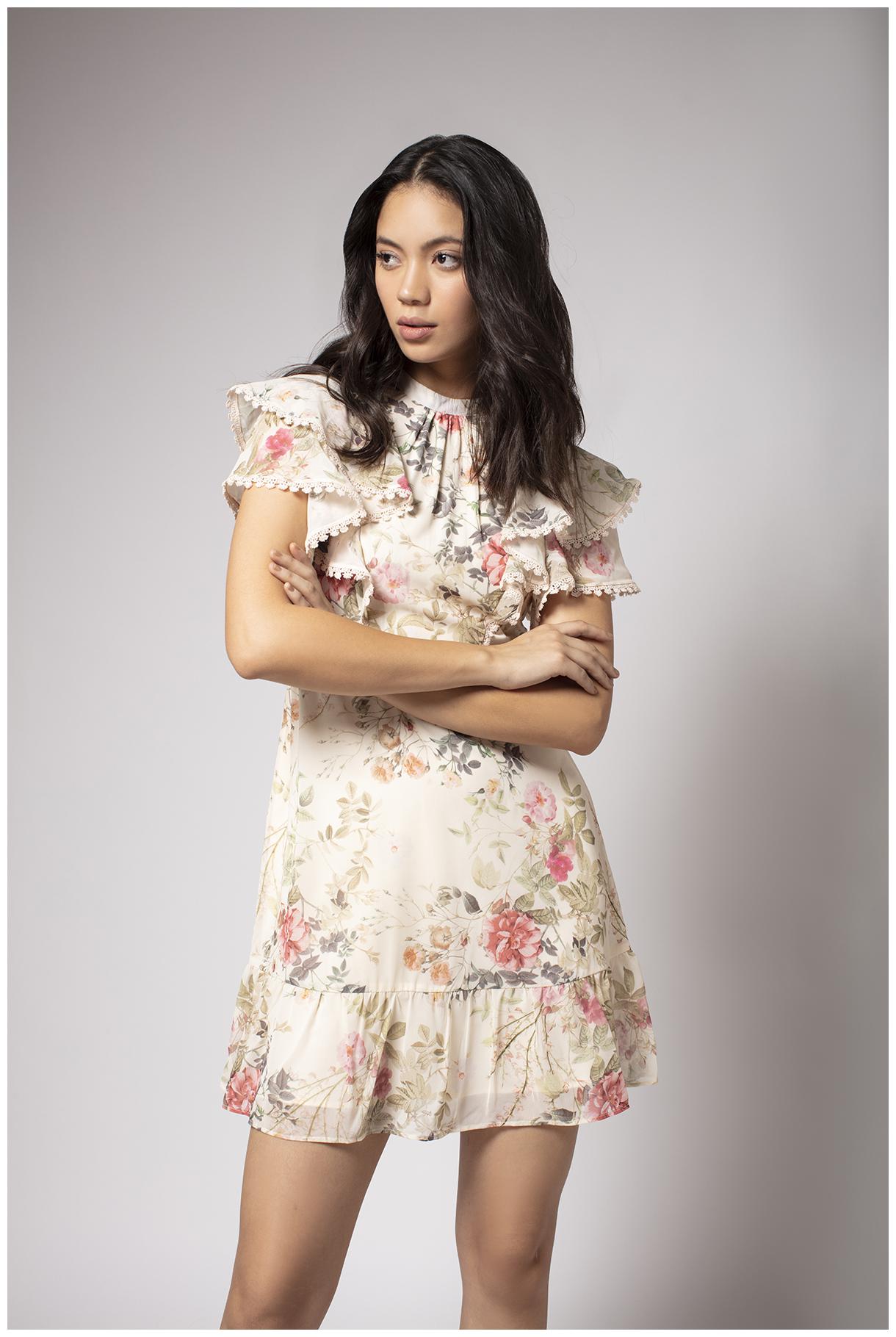 

Cover Story Multi Floral Fit flare dress