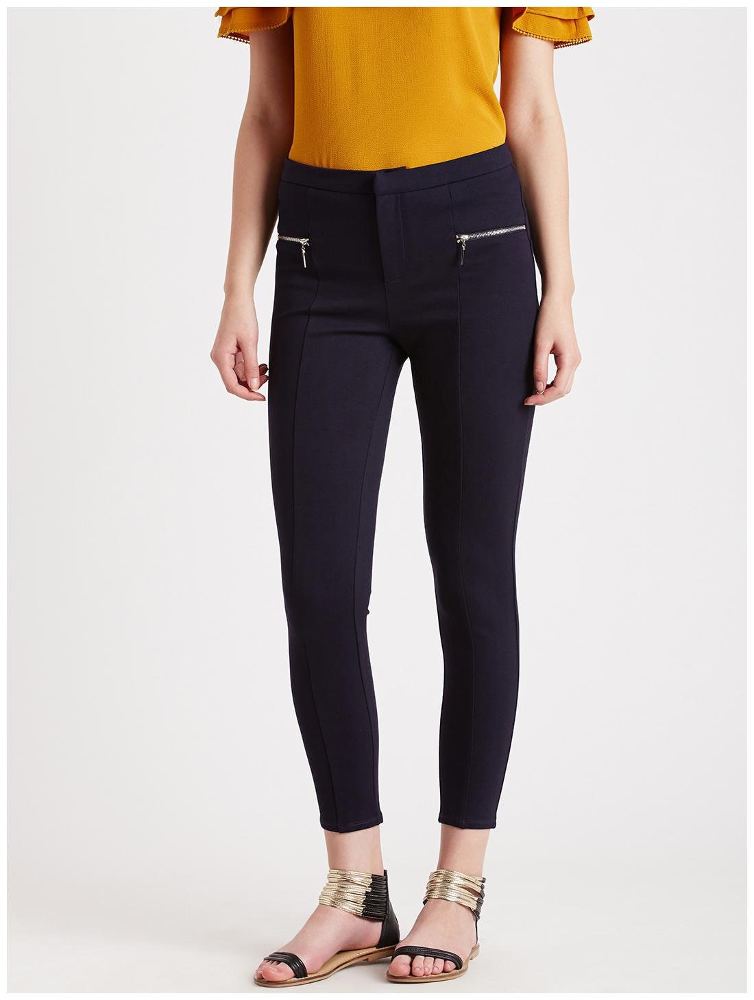 

Cover Story Women Polyester Solid Leggings Blue