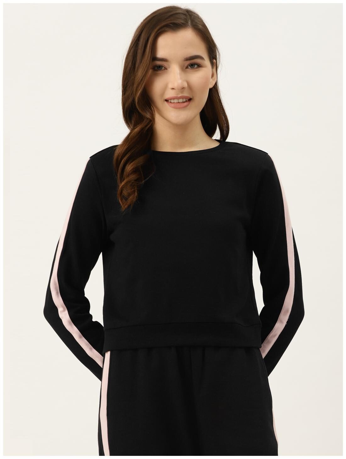 

Cover Story Women Solid Sweatshirt - Black