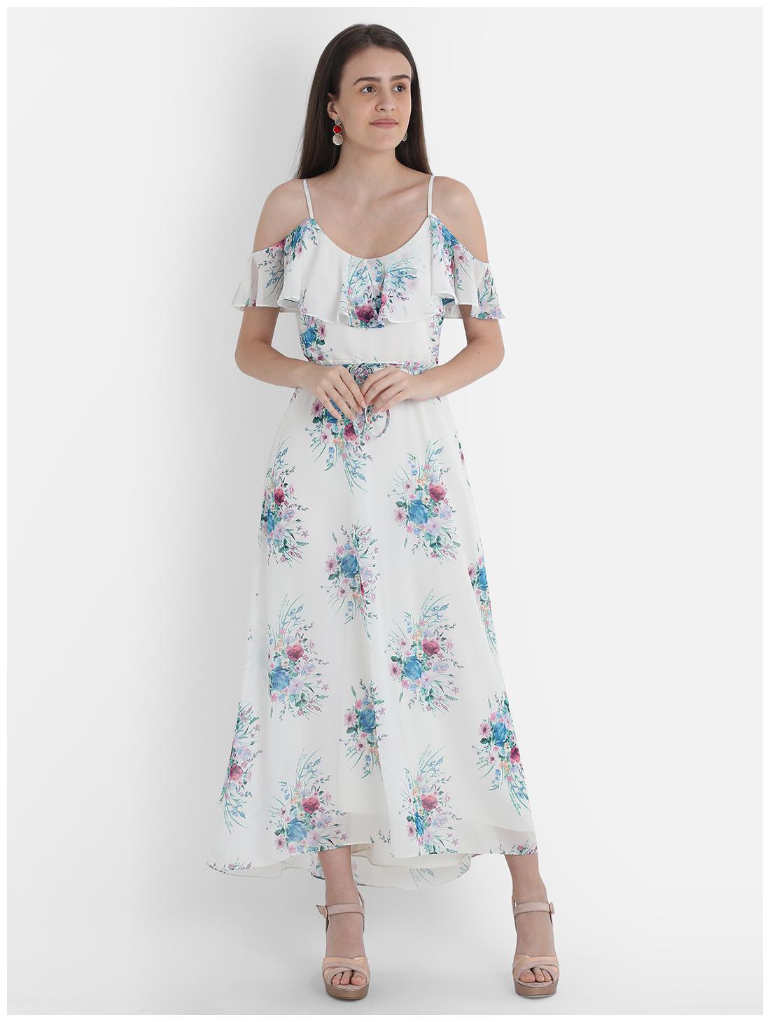 

Cover Story White Floral Maxi dress