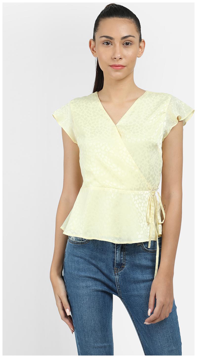 

Cover Story Women Printed Regular top - Yellow