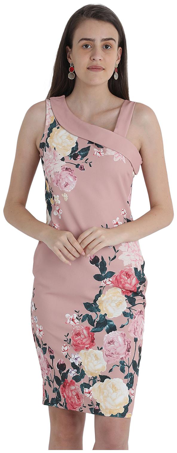 

Cover Story Pink Floral Bodycon dress