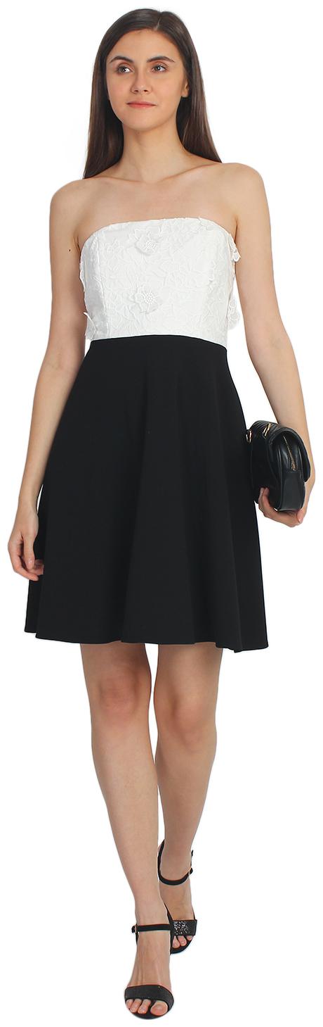 

Cover Story Black White Solid Bodycon dress