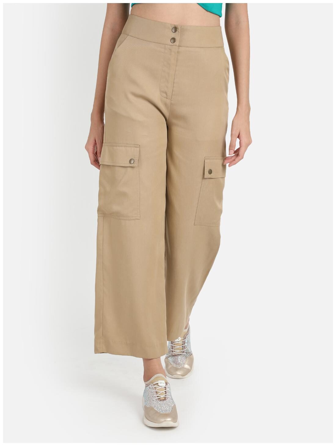 

Cover Story Women Beige Regular fit Regular trousers
