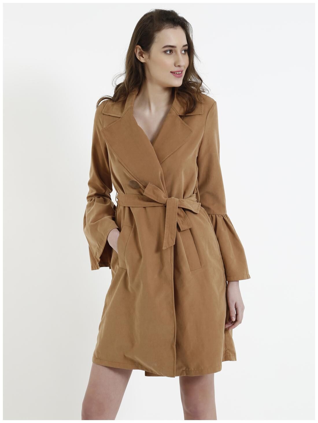 

Cover Story Women Solid Regular Jacket - Brown