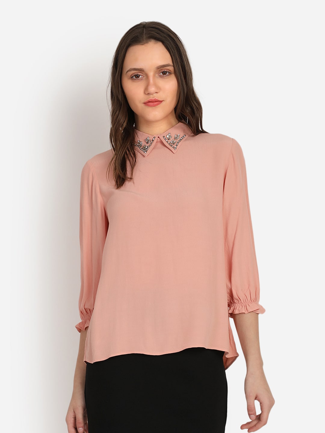 

Cover Story Women Solid Regular top - Pink