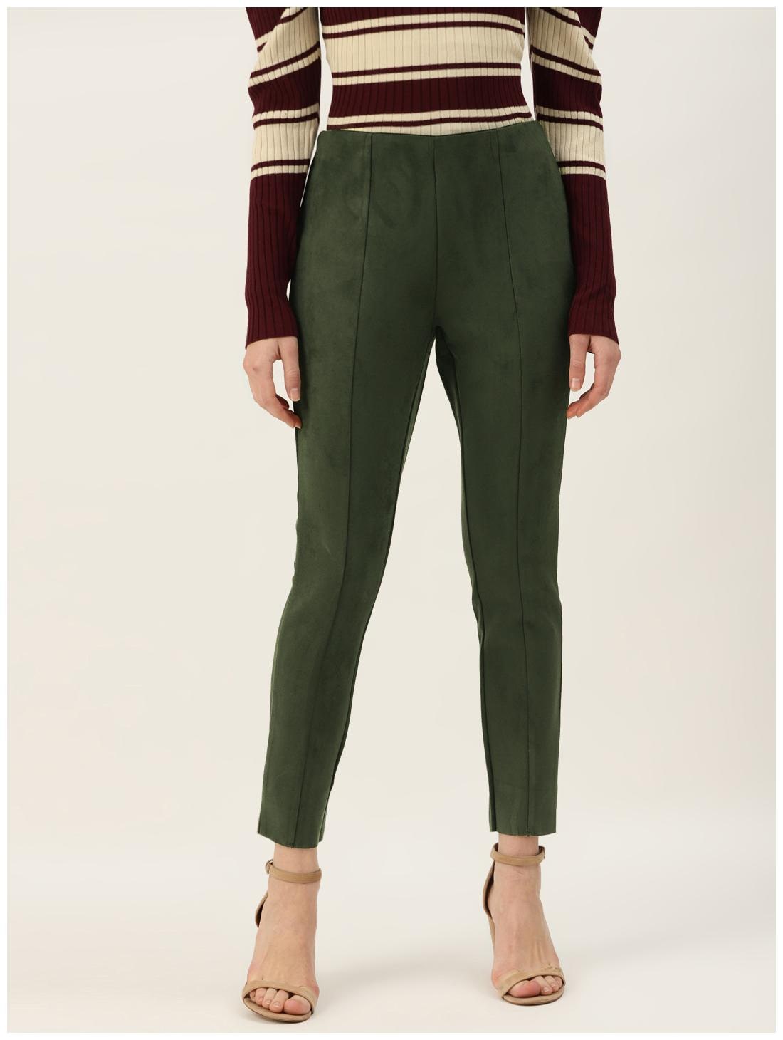 

Cover Story Women Solid Green Trouser