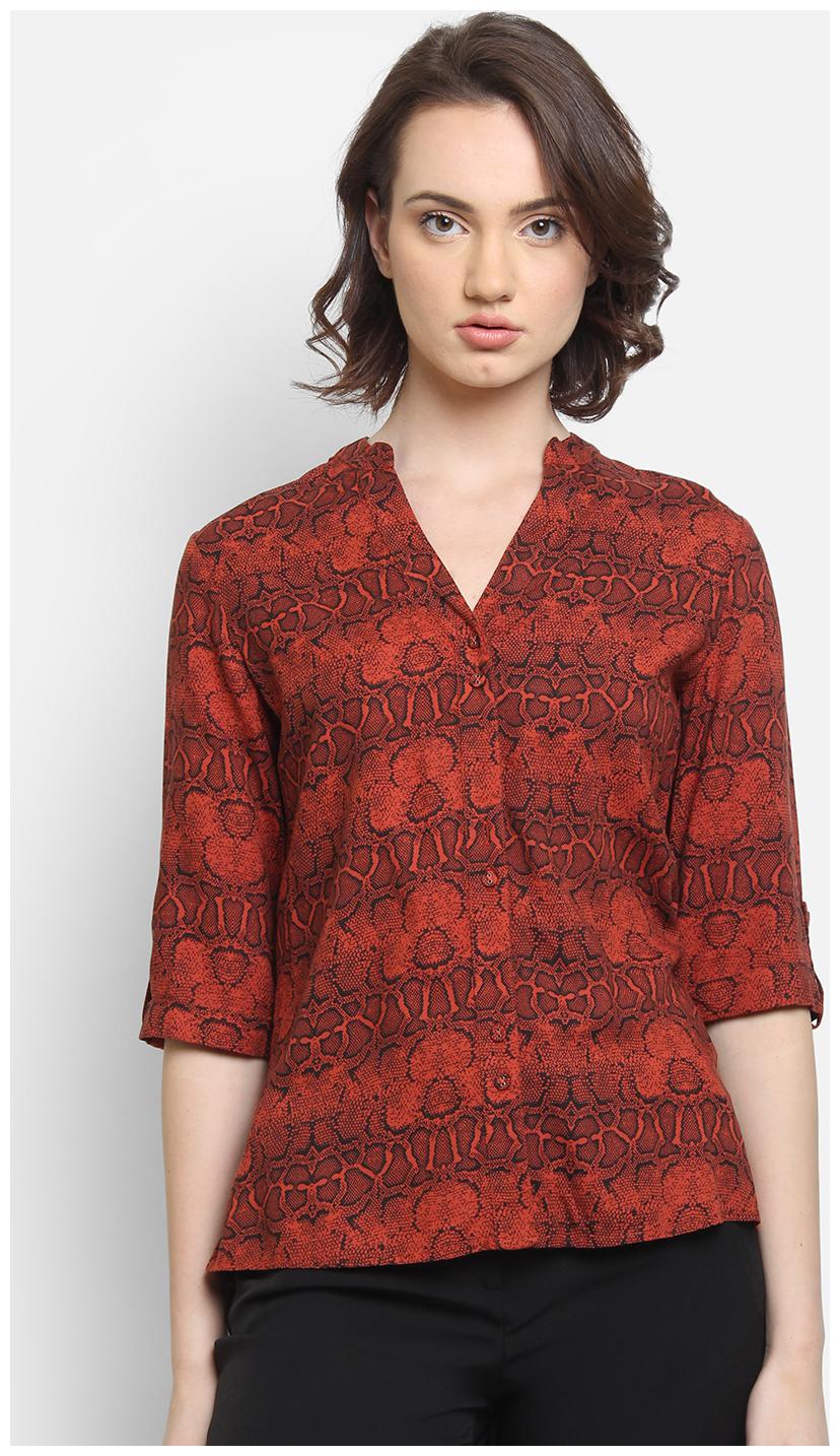 

Cover Story Women Printed Regular top - Red