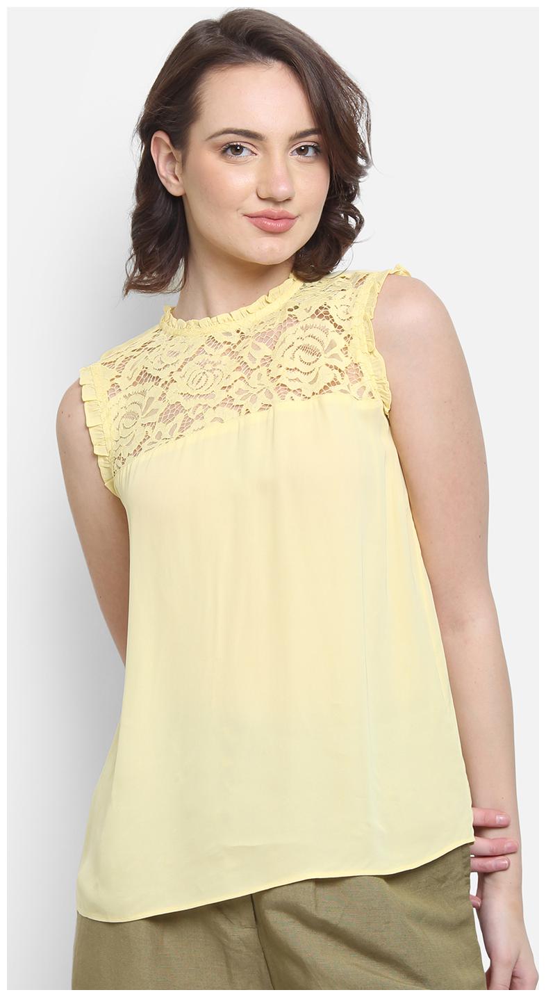 

Cover Story Women Solid Regular top - Yellow