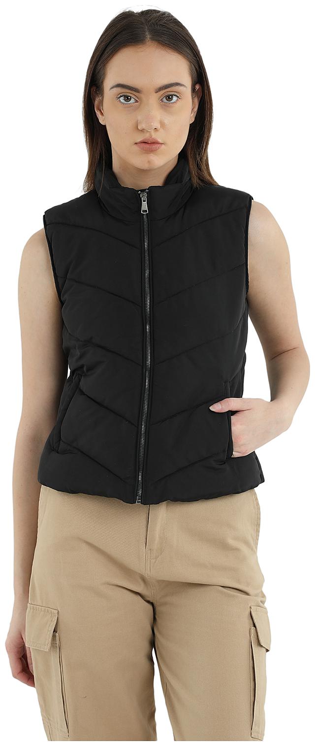 

Cover Story Women Solid Bomber Jacket - Black