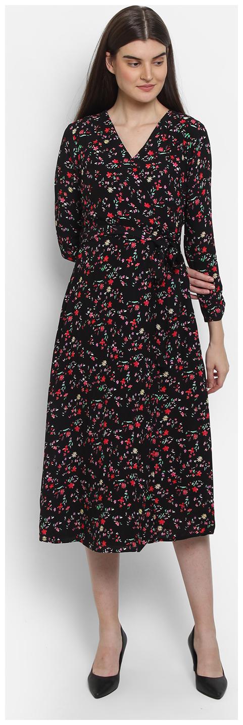 

Cover Story Black Printed Maxi dress