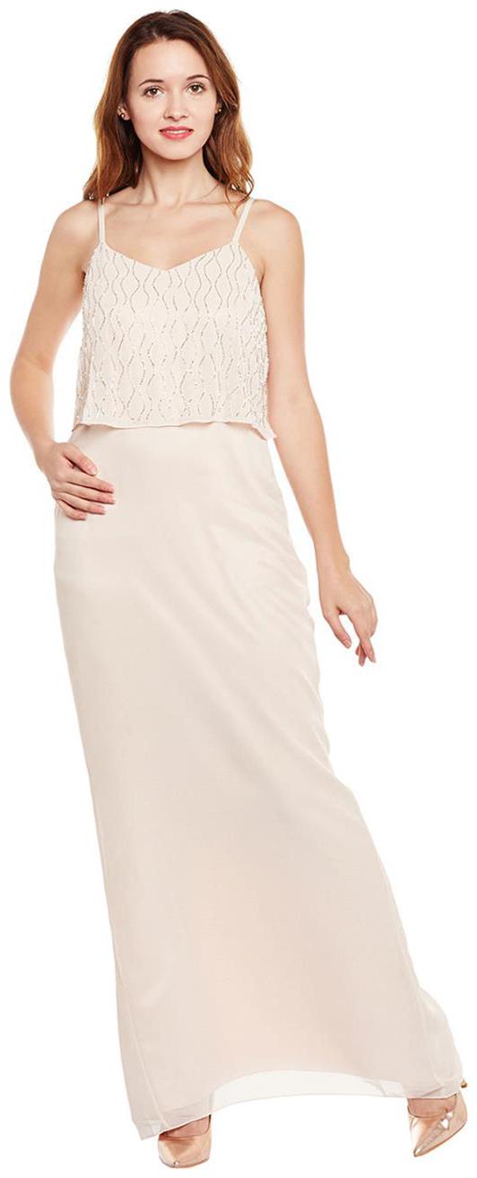 

Trendy Divva Blended Regular Gown - Cream