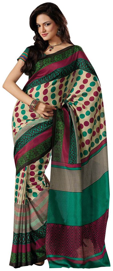 

Cream Multi Bhagalpuri Cotton Silk Saree SC7222