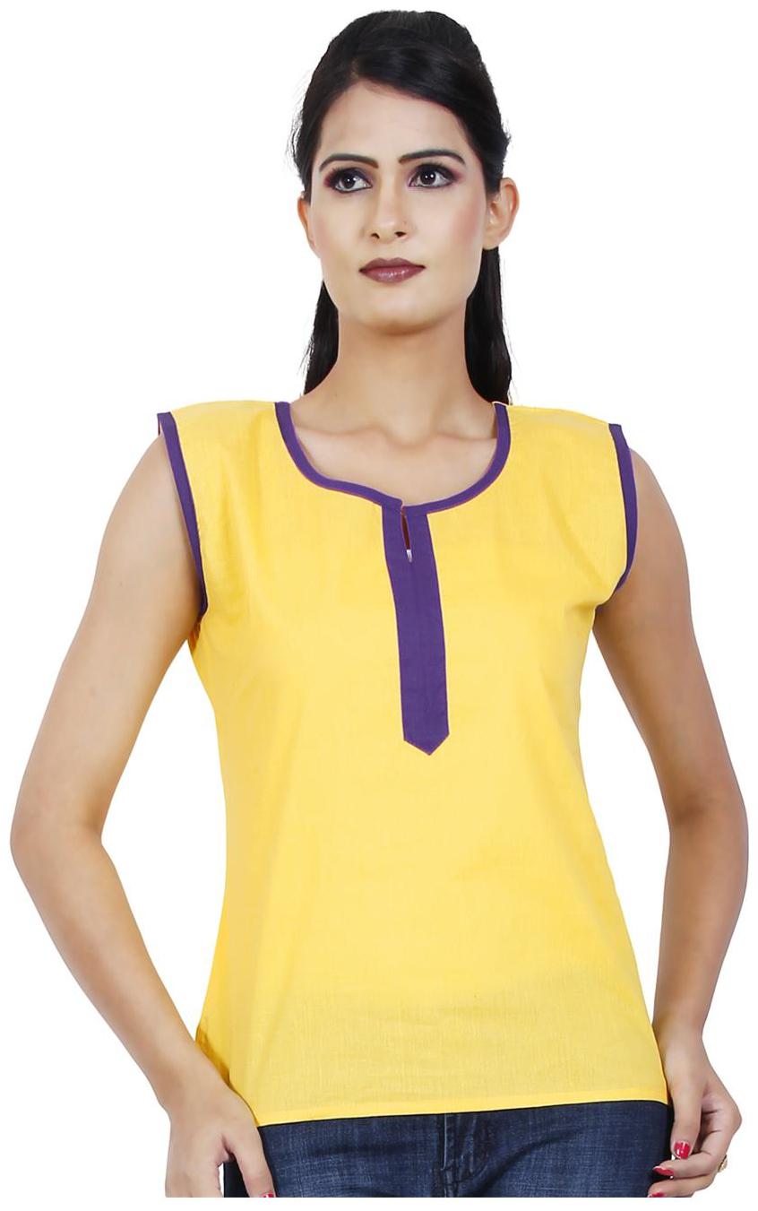 

Sukuma Women Yellow Solid Straight Kurti