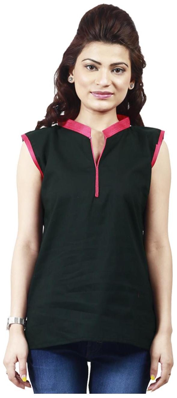 

Sukuma Women Black Solid Straight Kurti
