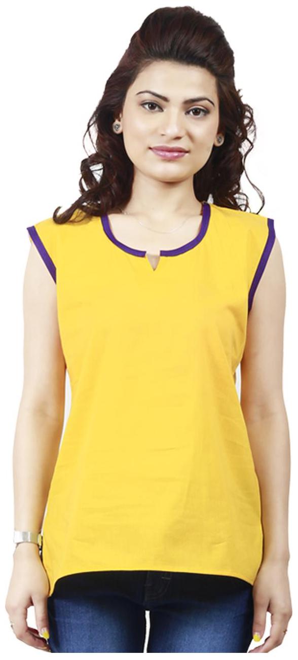 

Sukuma Women Yellow Solid Straight Kurti