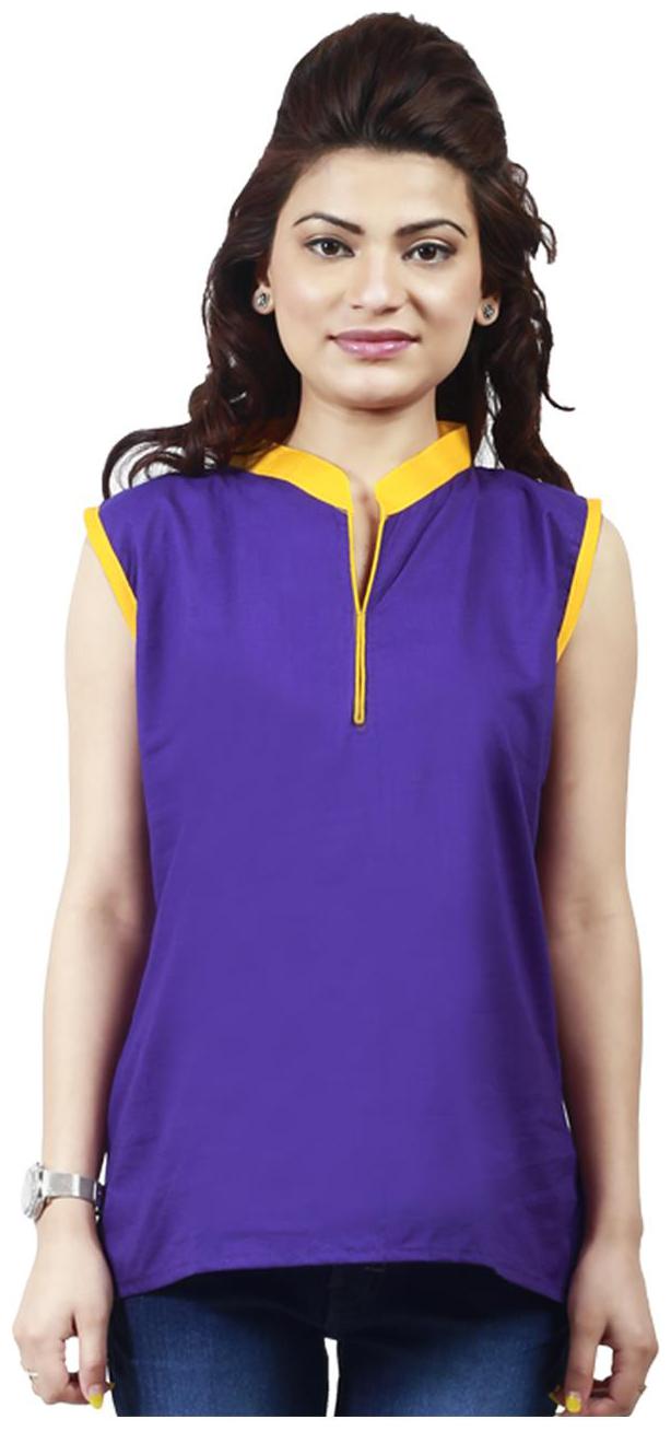 

Sukuma Women Purple Solid Straight Kurti