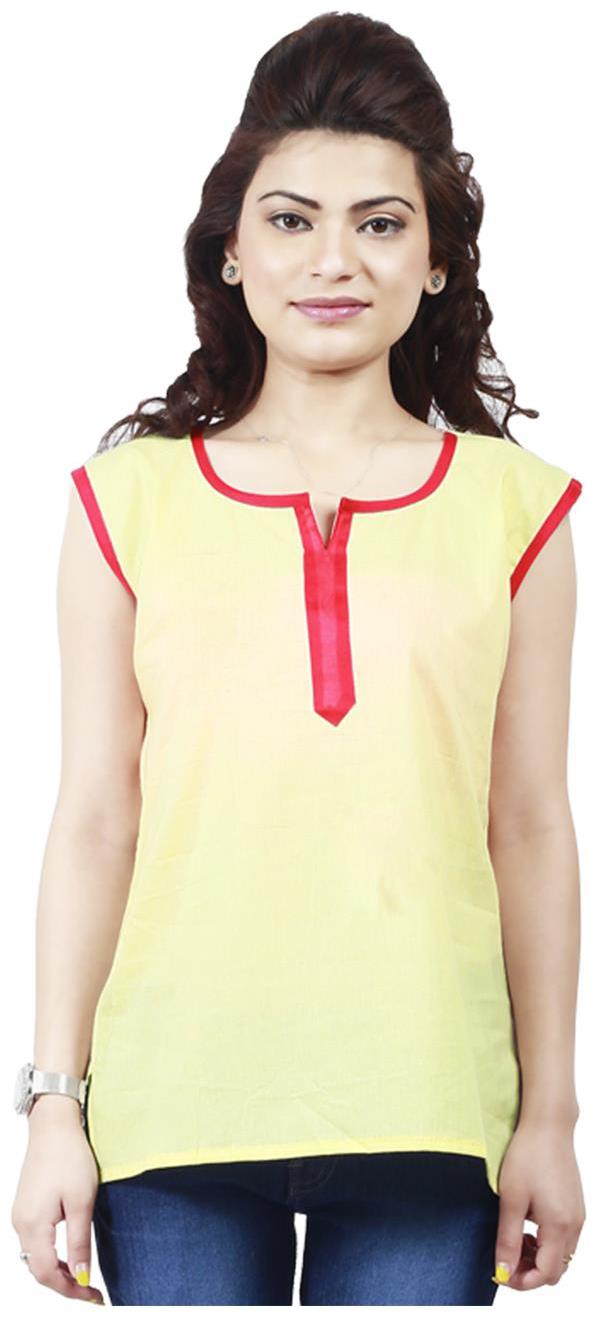

Sukuma Women Yellow Solid Straight Kurti