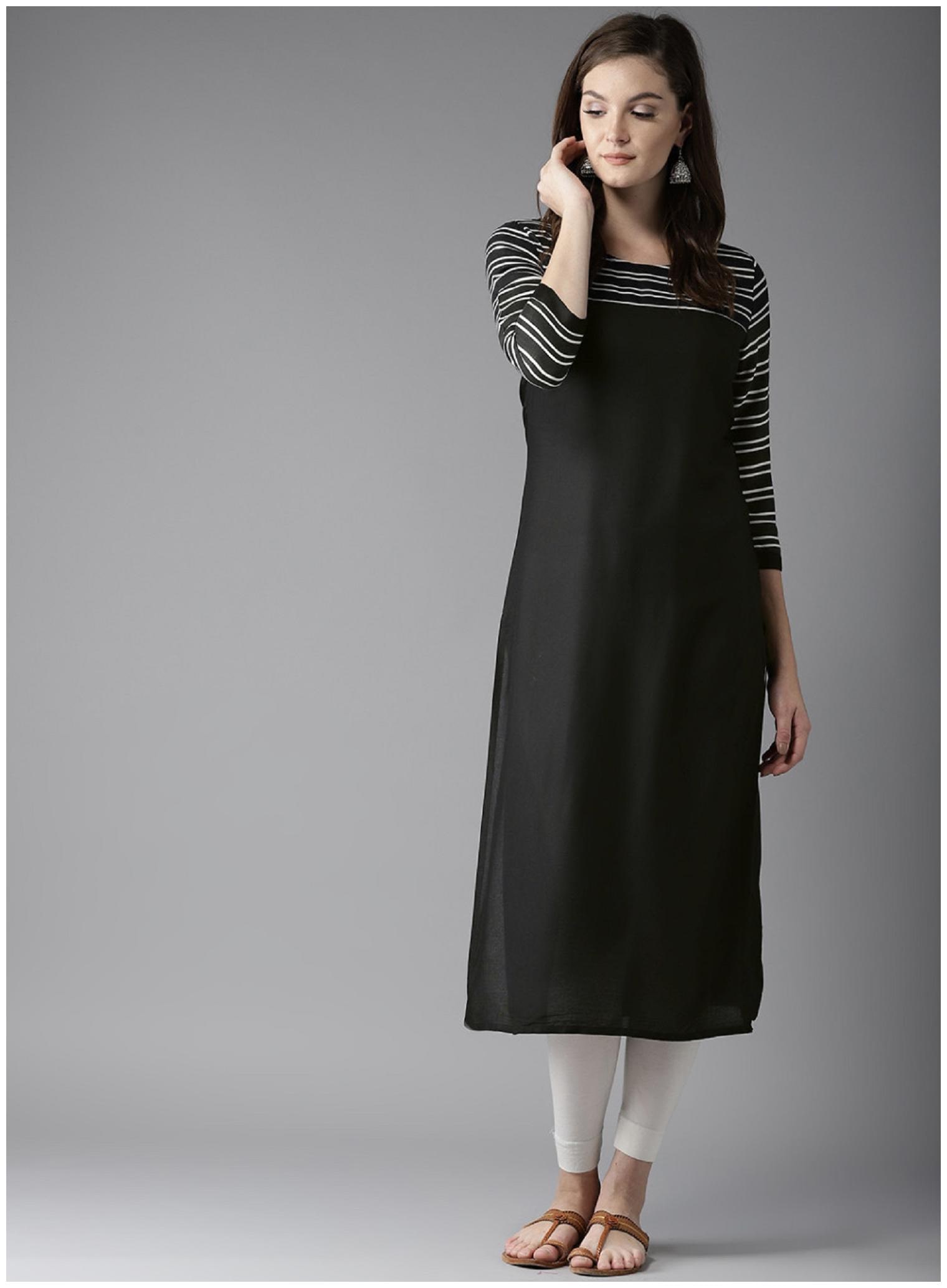 

Crepe Black Party Casual Wear Kurti